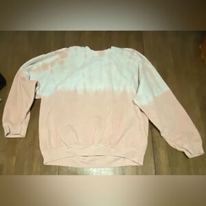 Women's Peach Tie-Dye Crewneck Sweatshirt